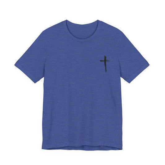 Forgiven Cross T-Shirt — 'Forgiven' Psalm 32:1 Christian Tee