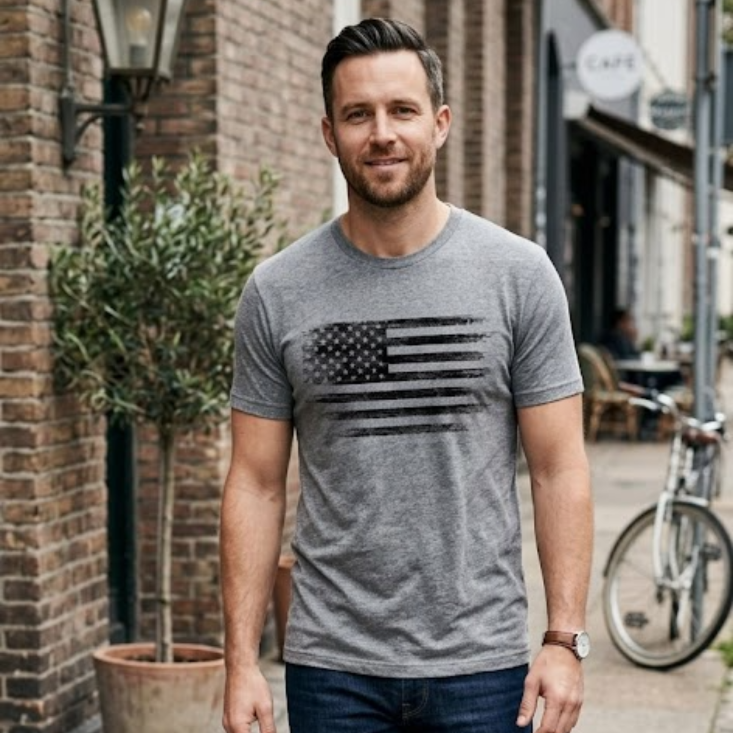 Distressed American Flag T-Shirt