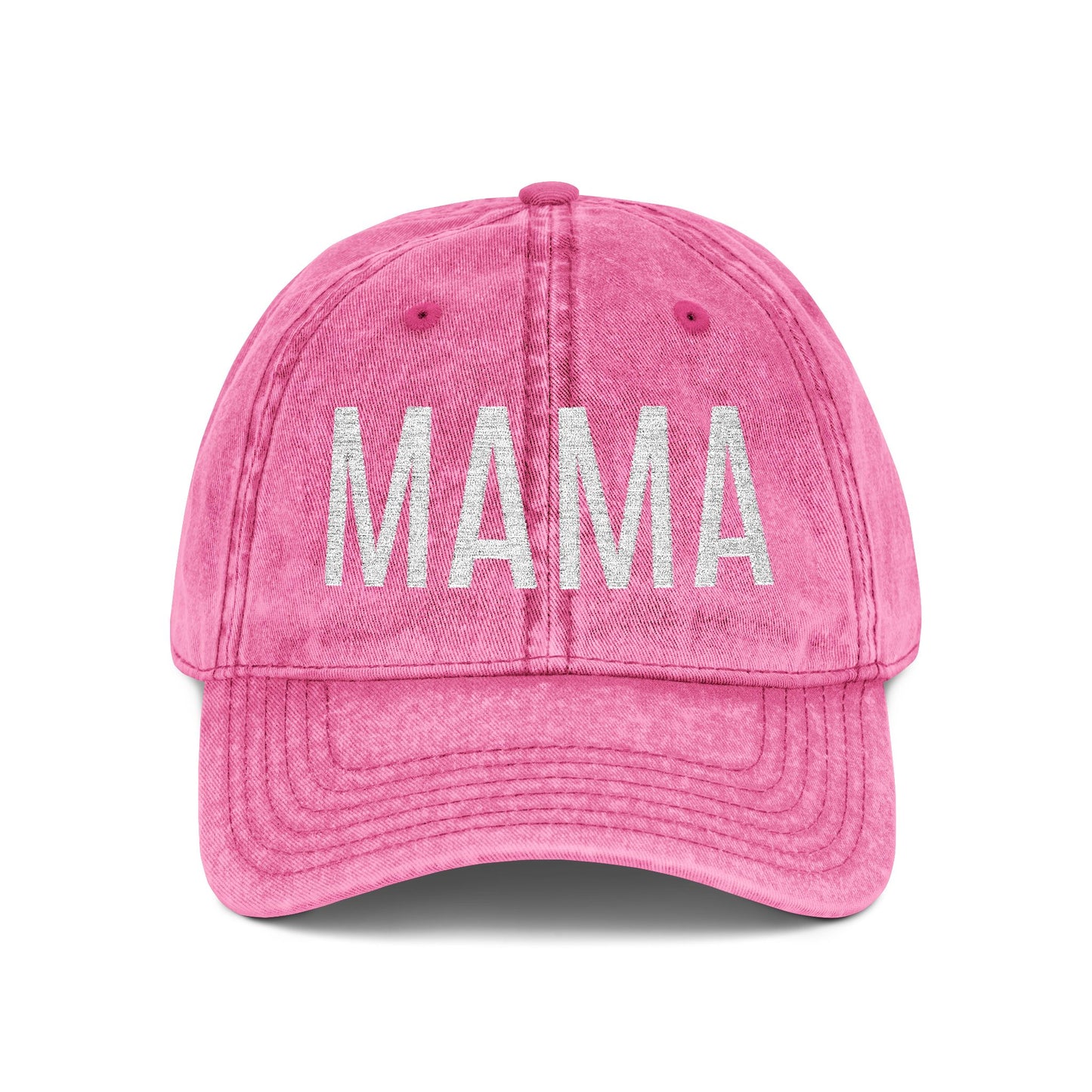 Mama Vintage Embroidered Cap — Distressed Baseball Hat for Moms