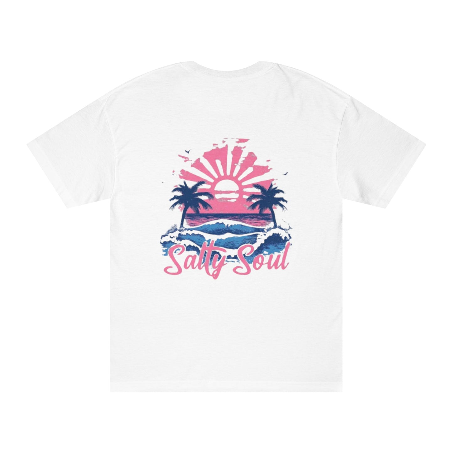 Beach T-Shirt — "Salty Soul" Retro Sunset Tee