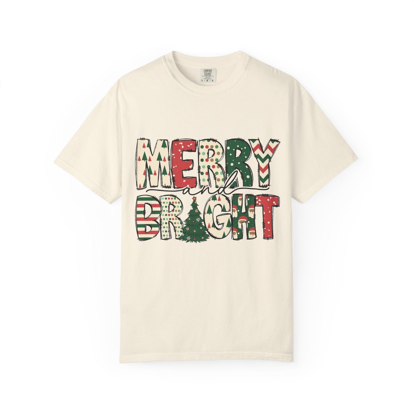 Merry Bright Christmas T-Shirt — Festive Holiday Graphic Tee