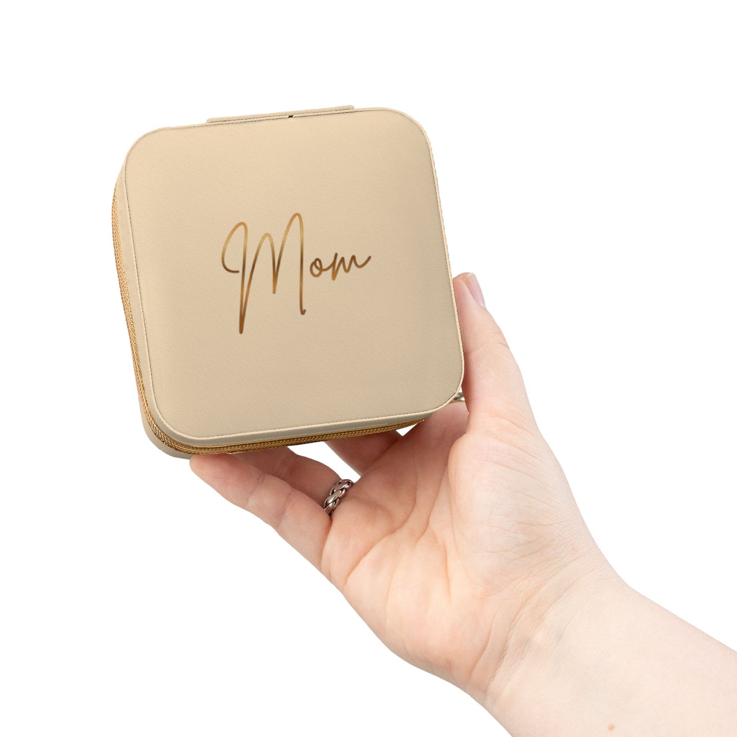 Mom Jewelry Travel Case — Compact Travel Jewelry Organizer for Rings, Earrings & Necklaces