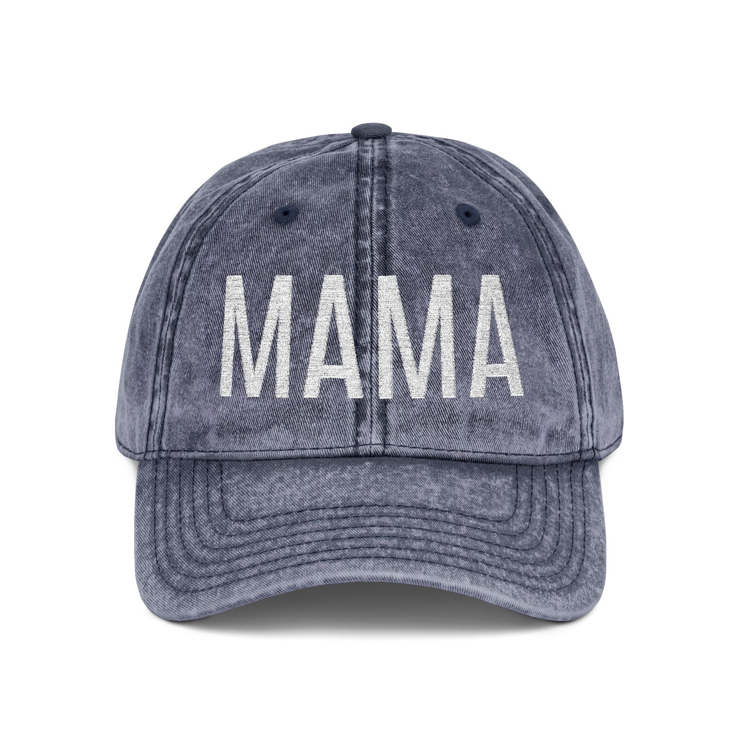 Mama Vintage Embroidered Cap — Distressed Baseball Hat for Moms