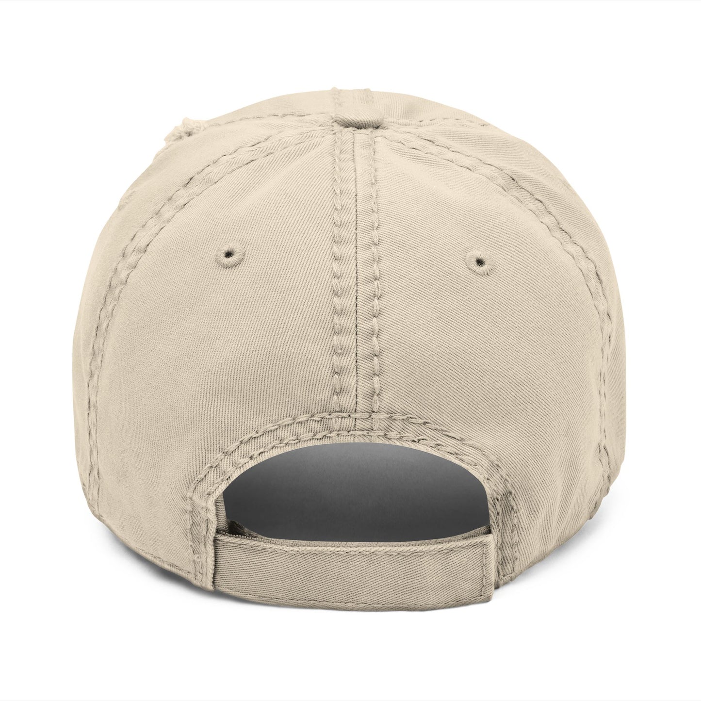 Distressed Embroidered Hat — North Carolina Outline with Heart