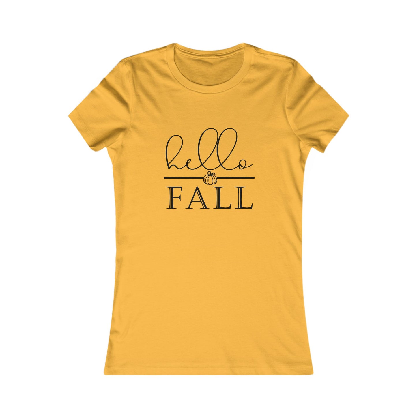 Hello Fall Women's Tee — Cute Pumpkin Autumn Shirt
