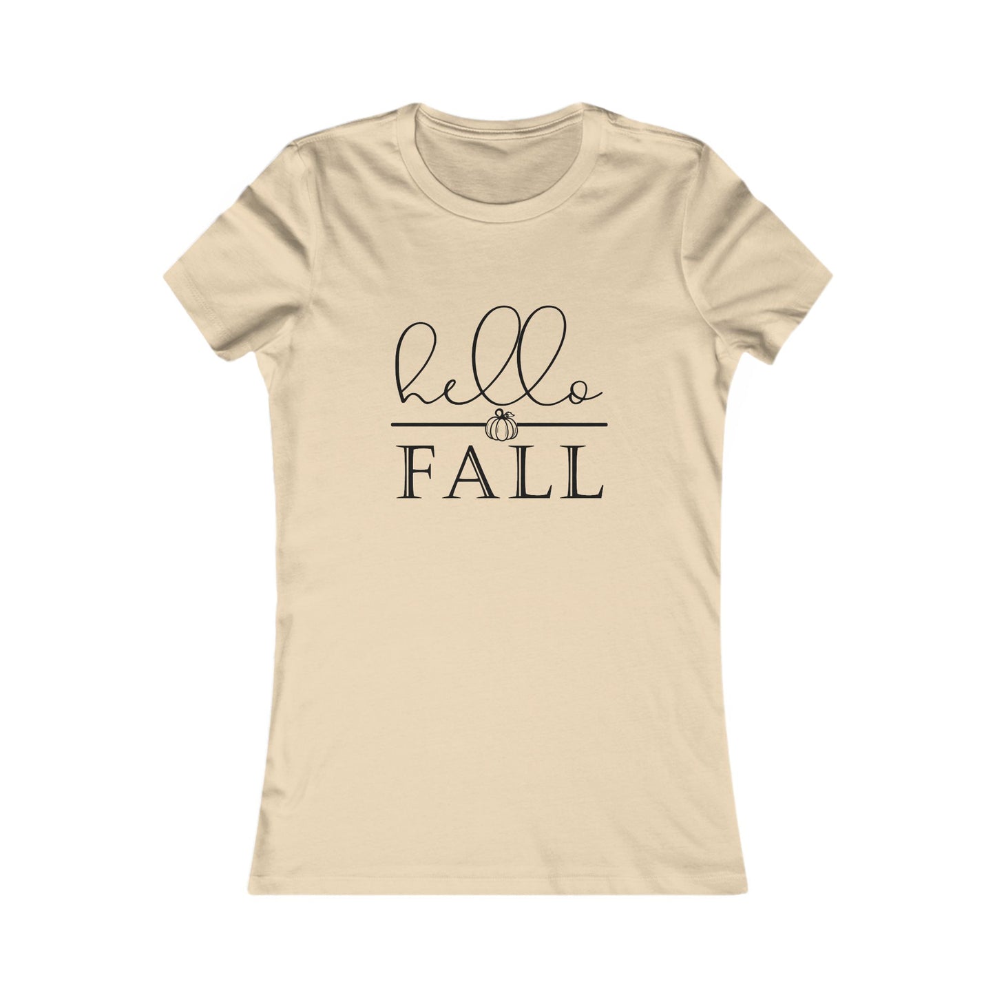 Hello Fall Women's Tee — Cute Pumpkin Autumn Shirt