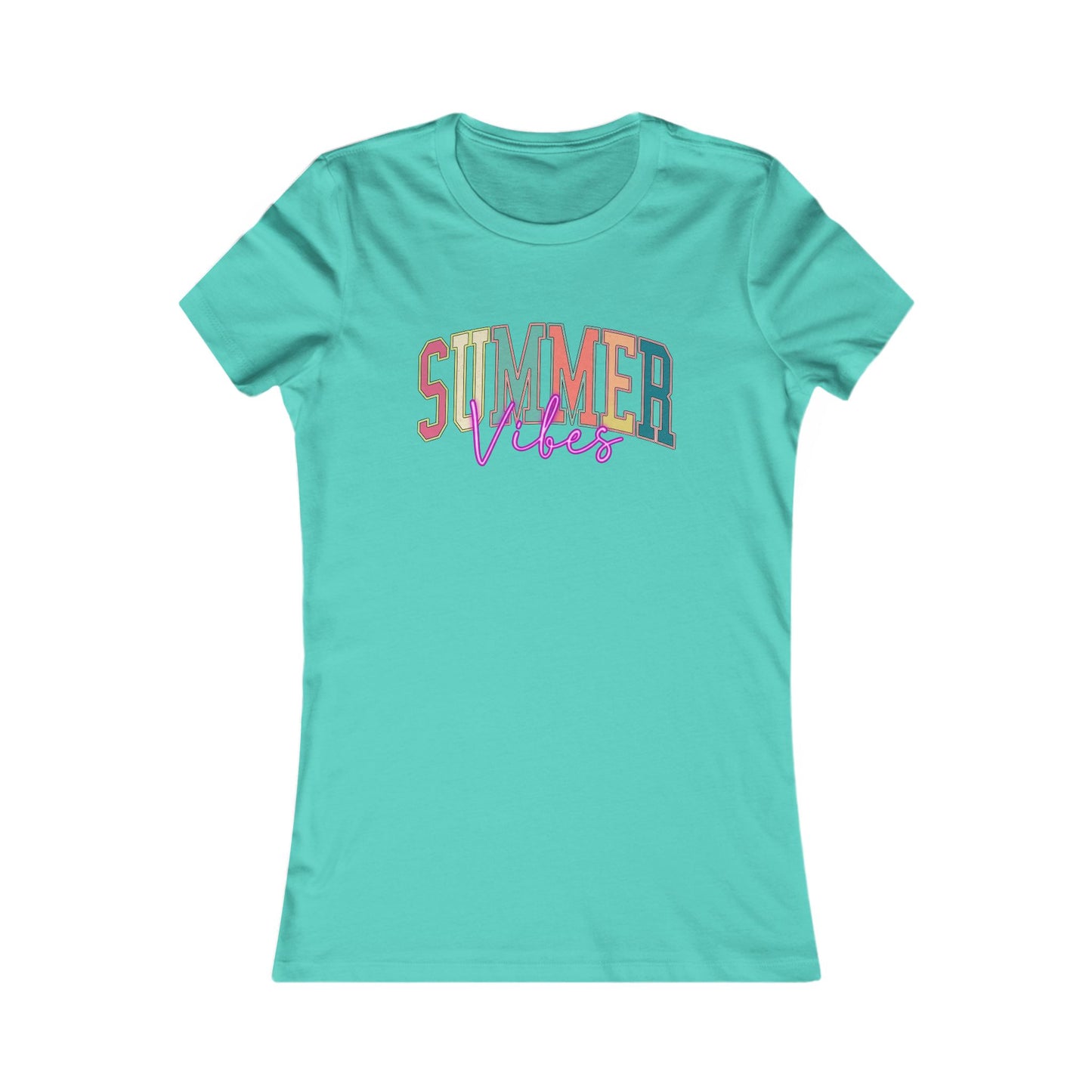 Summer Vibes Tee — Colorful Retro Graphic Women's Shirt