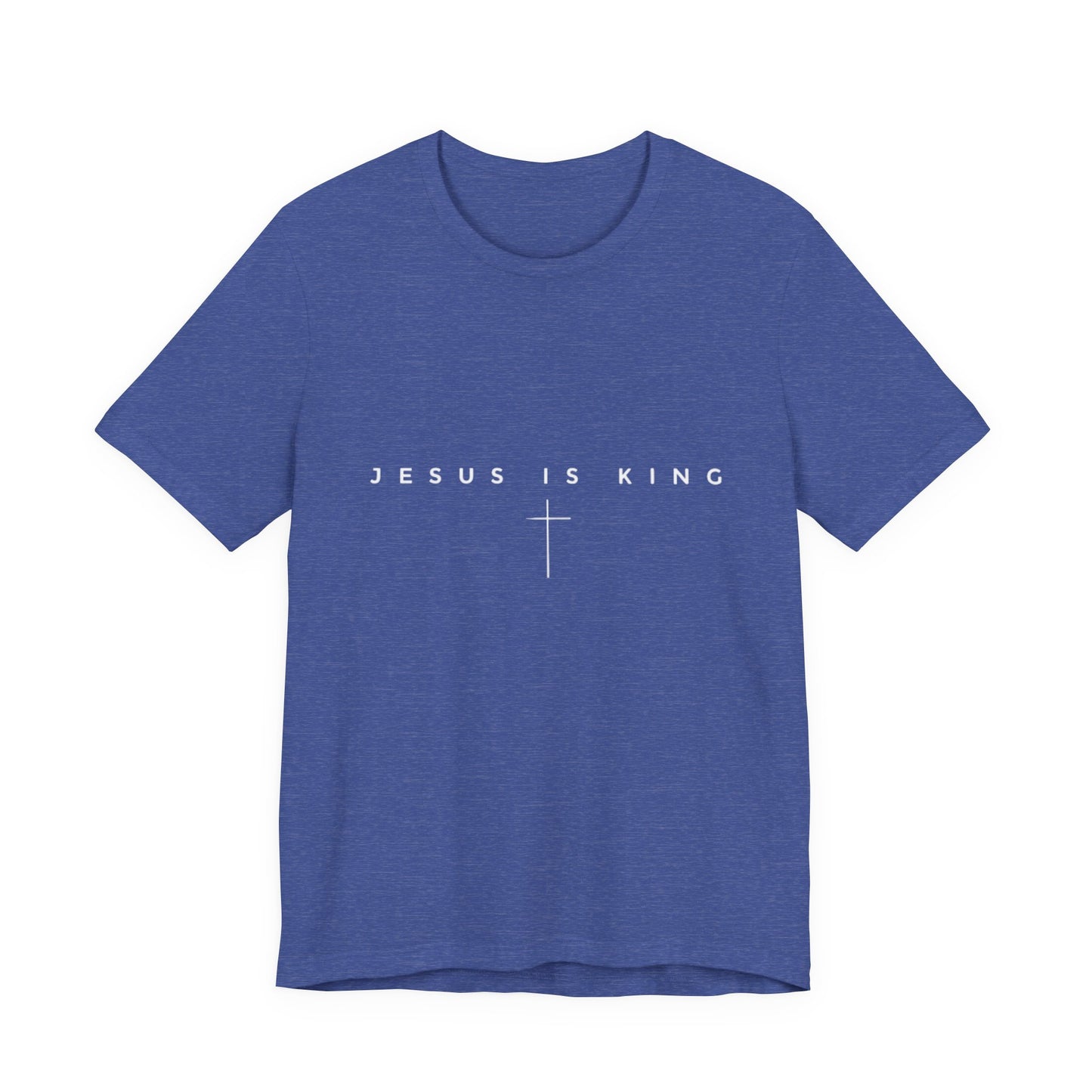 Jesus Is King T-Shirt — Minimal Christian Faith Tee with Cross