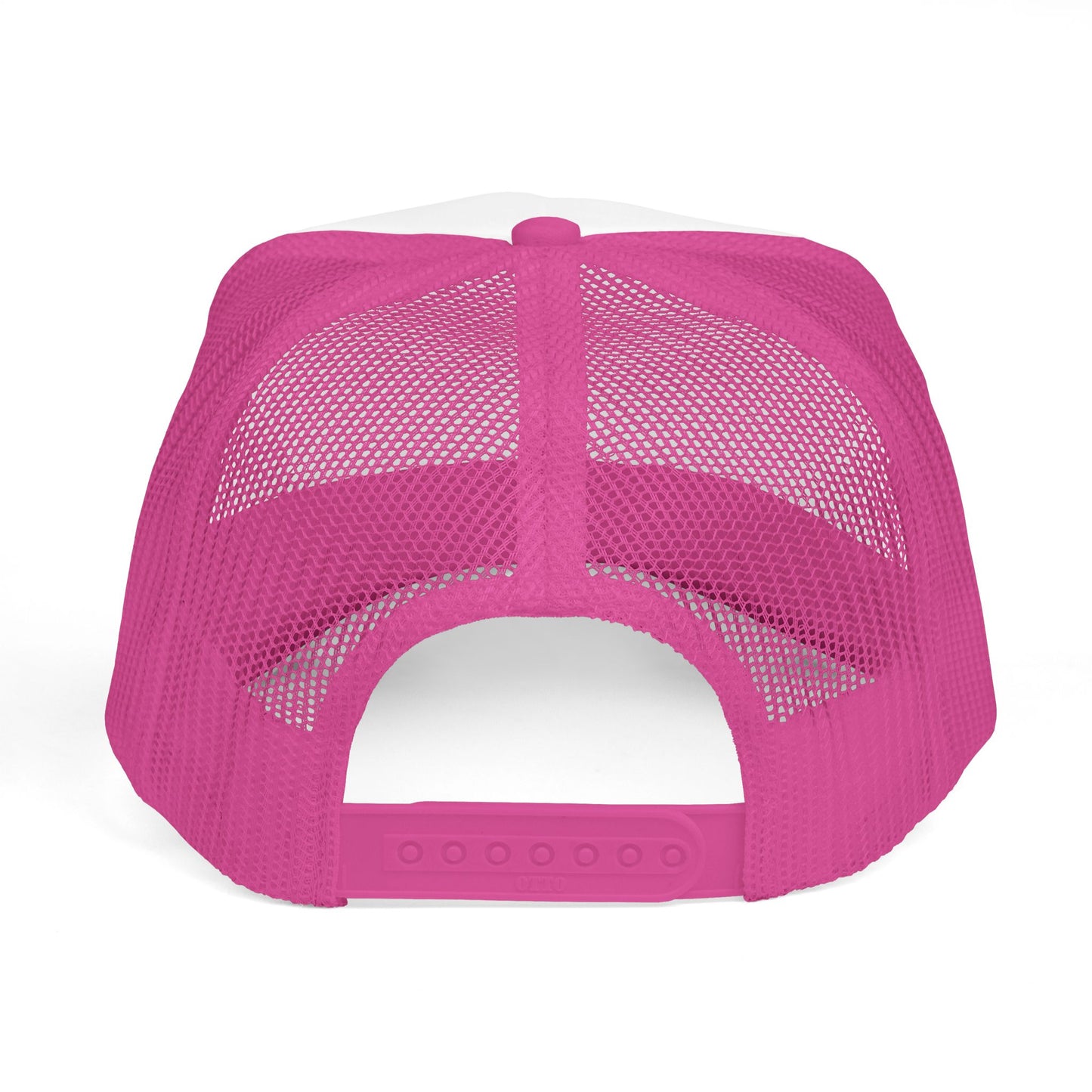 North Carolina Heart Trucker Hat — Pink State Outline Foam Cap