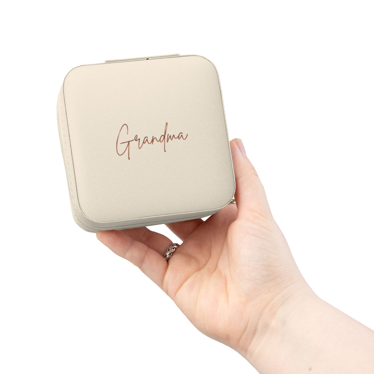 Grandma Engraved Jewelry Travel Case — Compact Travel Jewelry Organizer
