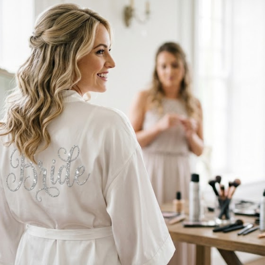 Bride Kimono Robe - Long Sleeve robe