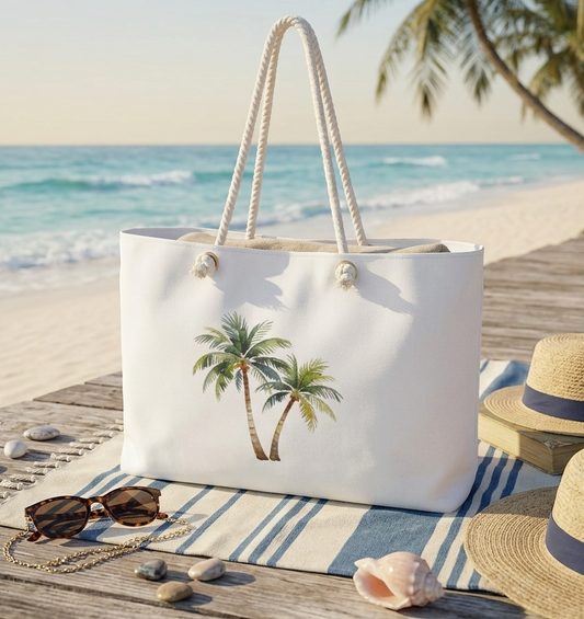 Palm Tree Weekender Bag – Tropical Beach Travel Tote