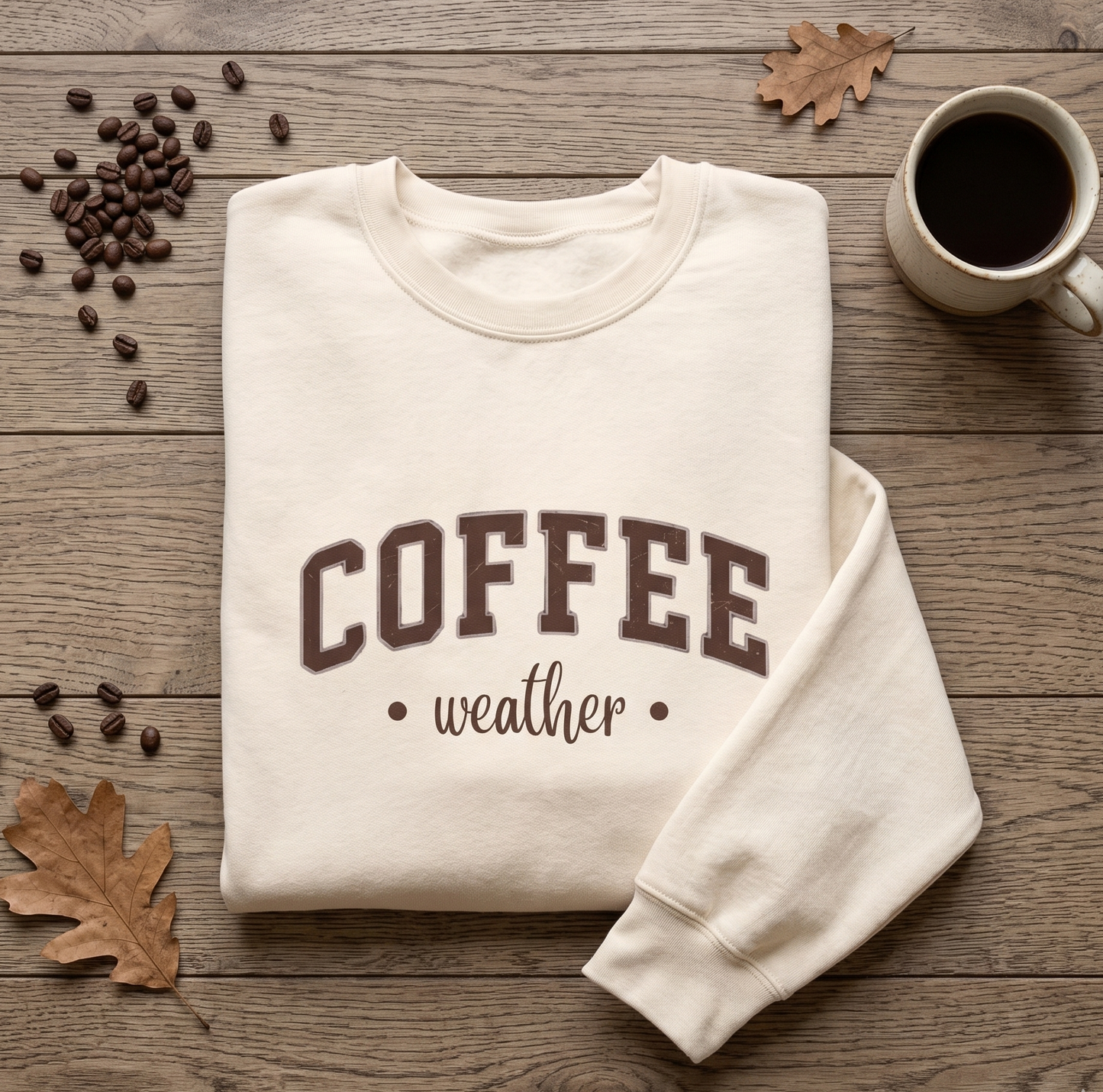 Coffee Weather Crewneck Sweatshirt — Cozy Coffee Lover Pullover