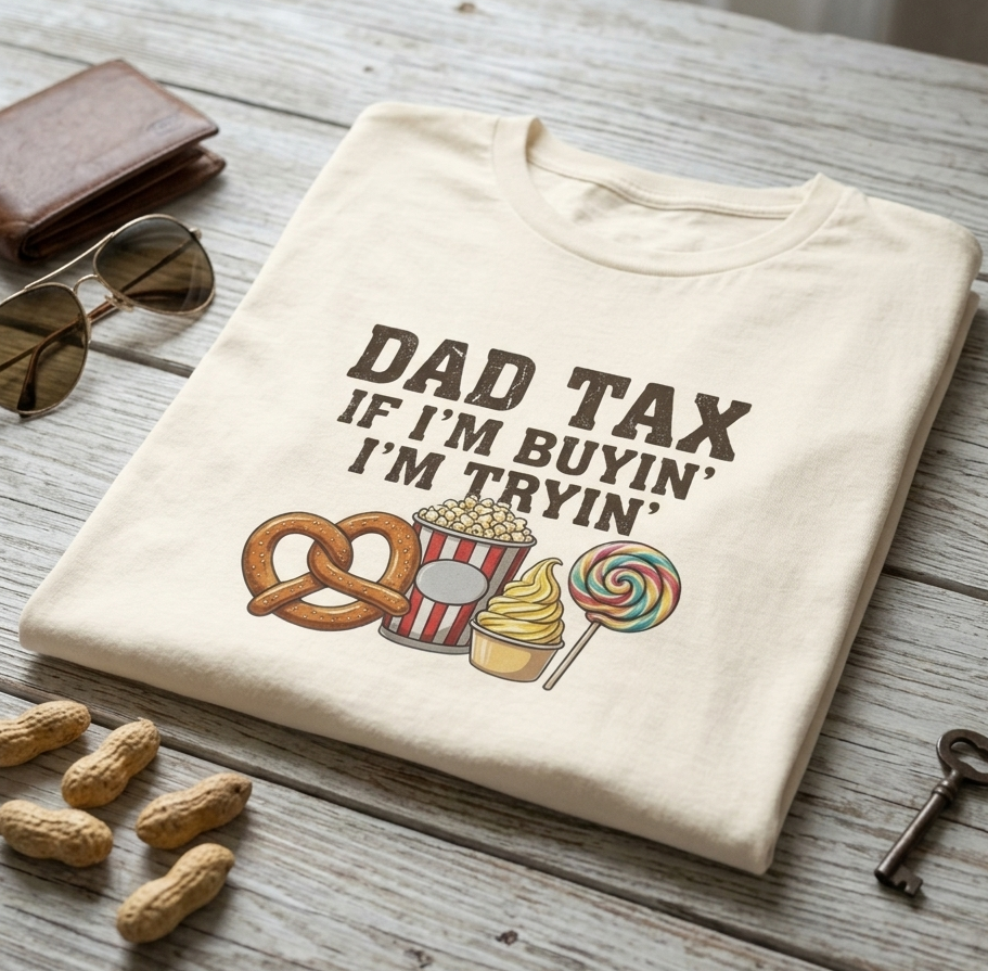 Dad Tax Tee — "Dad Tax If I’m Buyin' I’m Tryin'" Funny Dad Snack T-Shirt