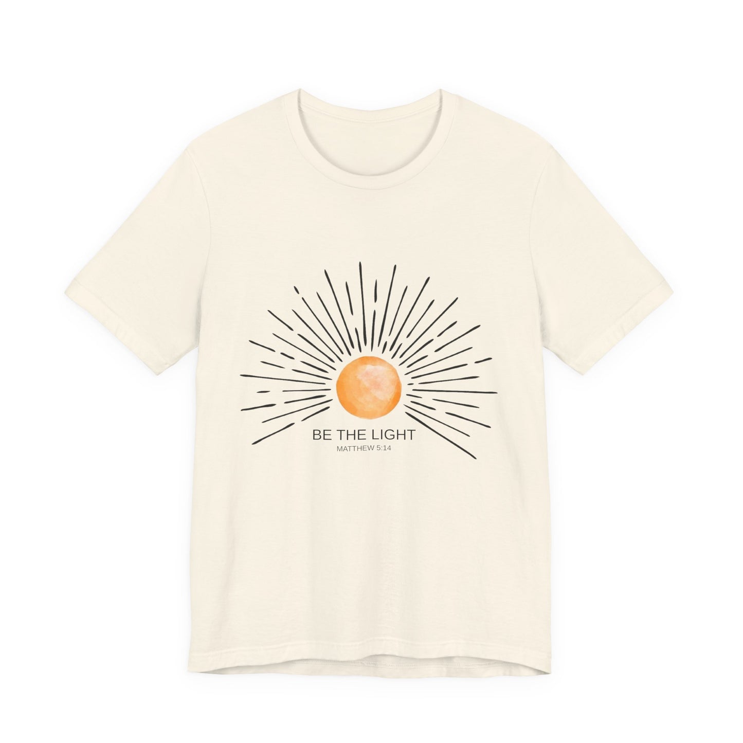 Be The Light Sun Graphic Tee — Inspirational Spiritual T‑Shirt