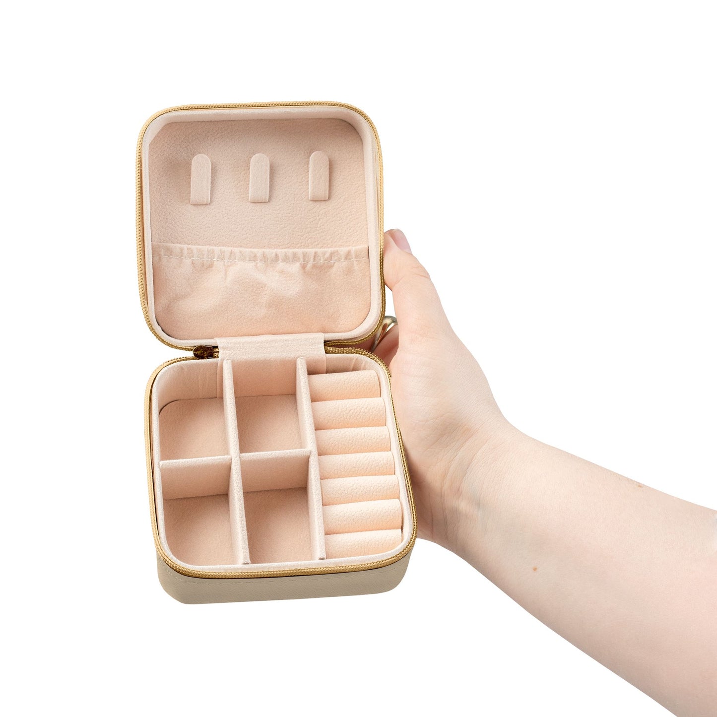 Mom Jewelry Travel Case — Compact Travel Jewelry Organizer for Rings, Earrings & Necklaces