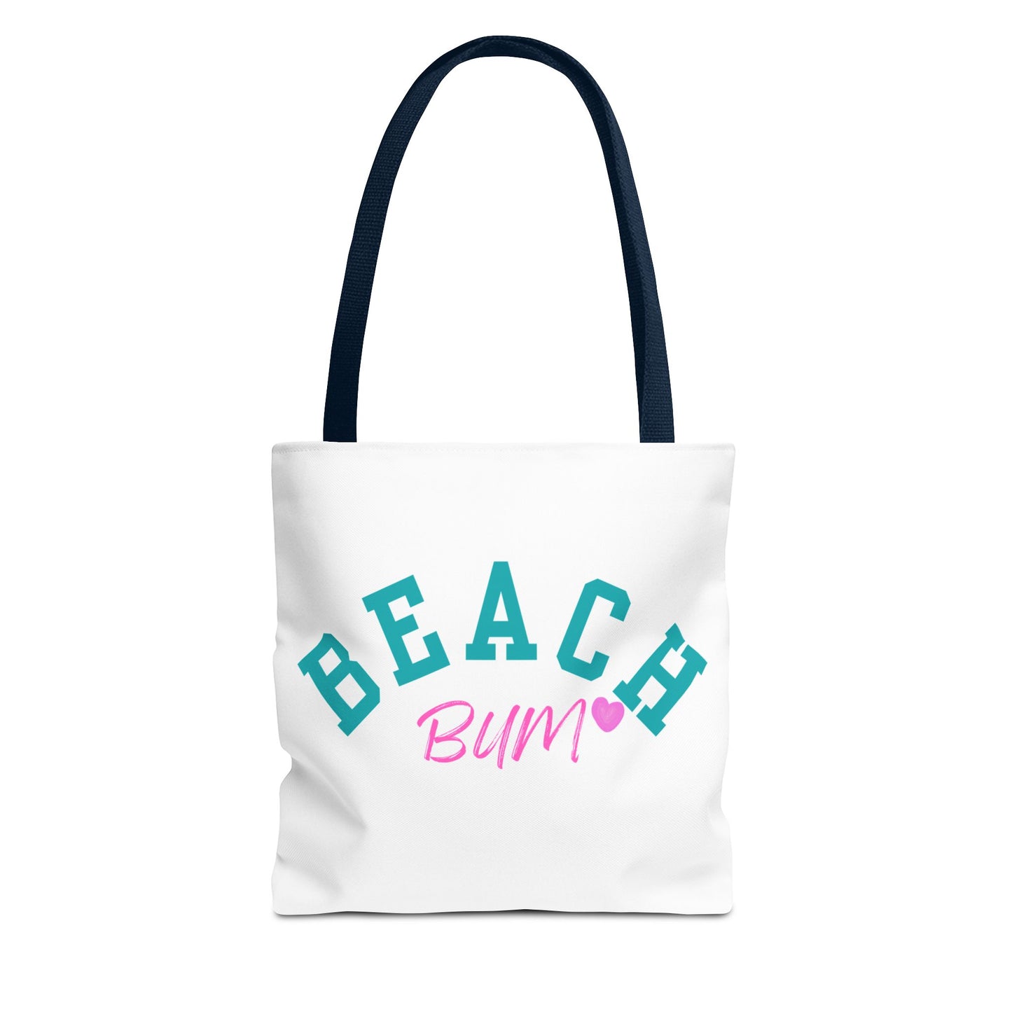 Beach Bum Tote Bag — Pink Script & Teal Arch Summer Tote