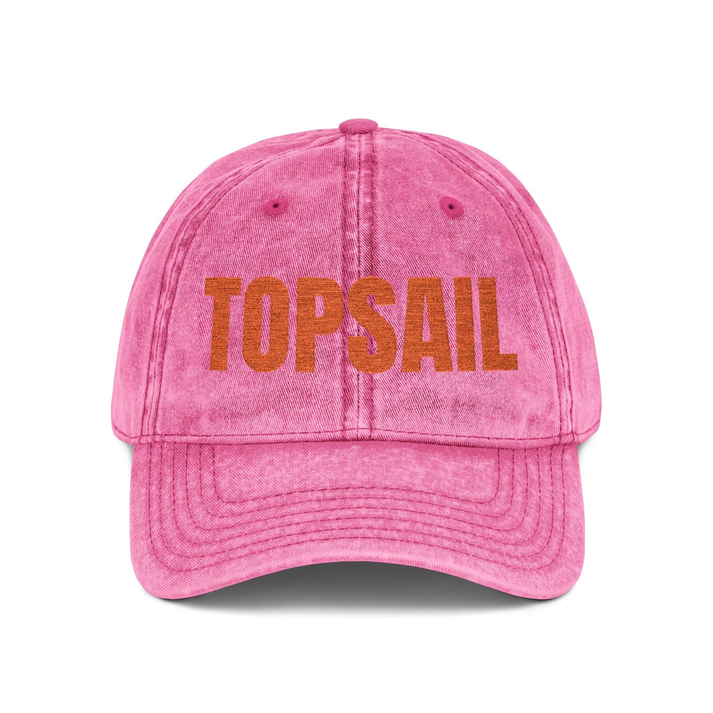 Topsail Embroidered Vintage Cap — Washed Pink Baseball Hat