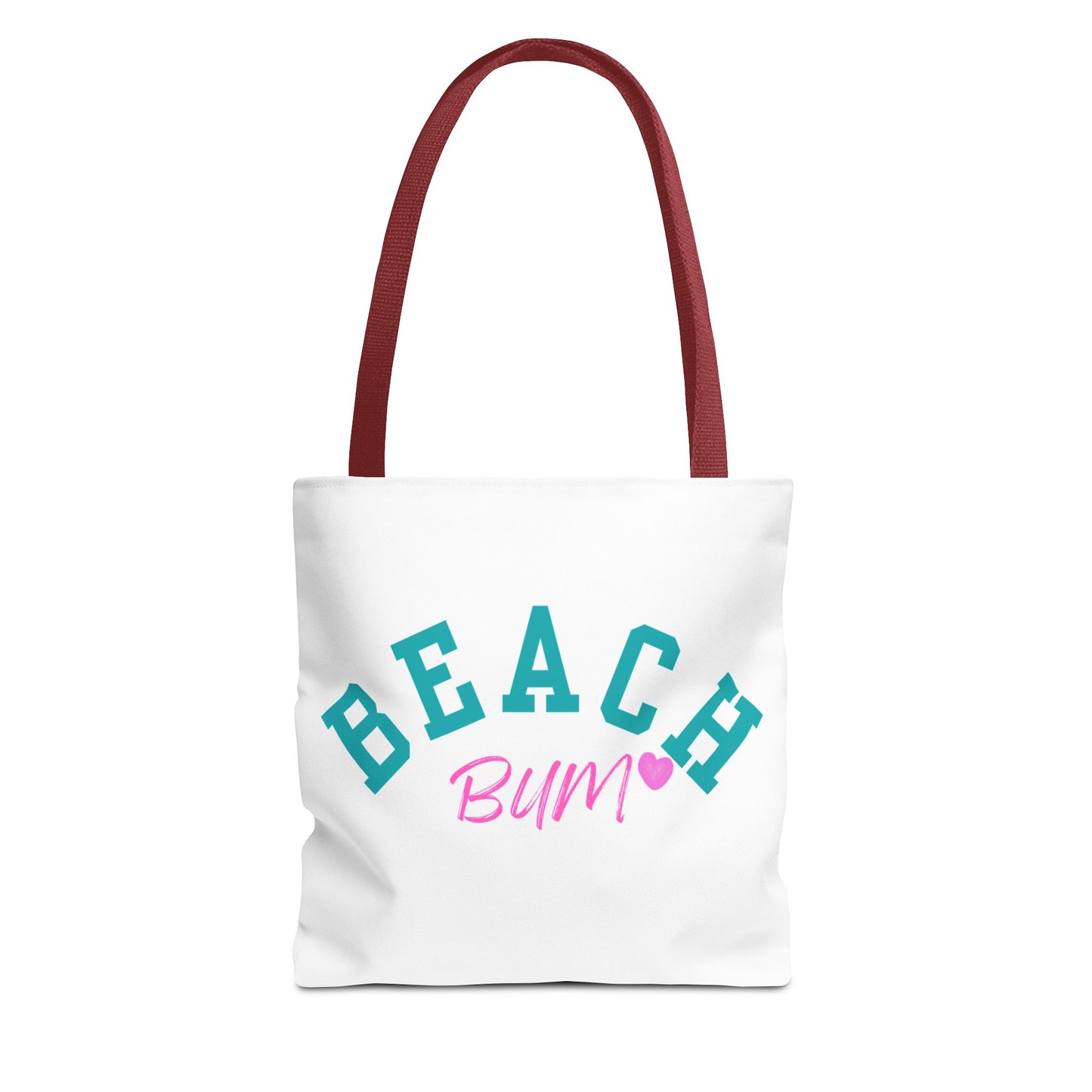 Beach Bum Tote Bag — Pink Script & Teal Arch Summer Tote