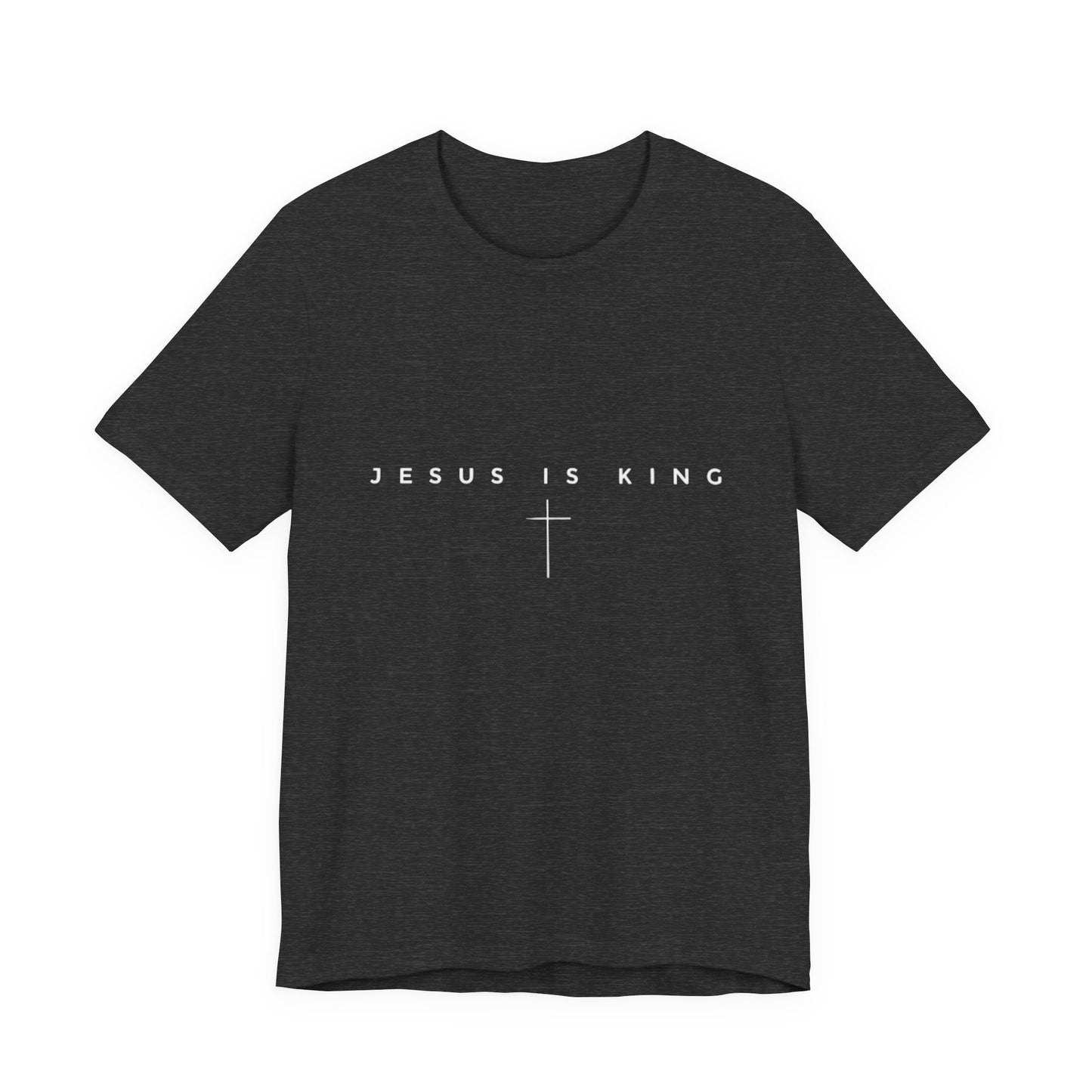 Jesus Is King T-Shirt — Minimal Christian Faith Tee with Cross